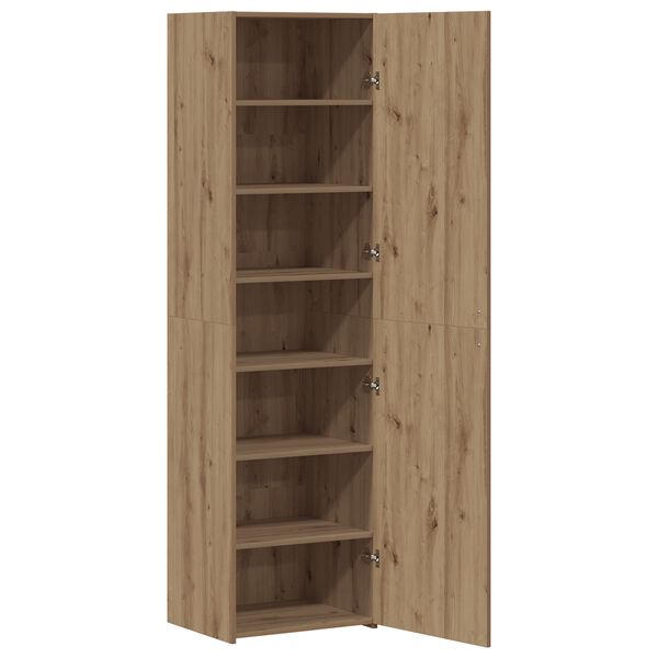 vidaXL Highboard 2 pcs Dąb rzemieślniczy 50 x 42,5 x 185 cm