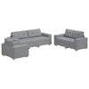 vidaXL Sofa 3 szt. Jasnoszary Tkanina lniana