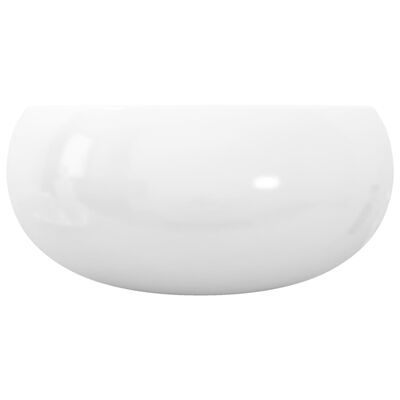 vidaXL Trzyczęściowy zestaw mebli do łazienki, ceramiczny, biały