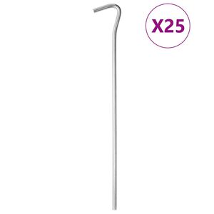 vidaXL Śledzie do namiotu, 25 szt., 23 cm, Ø5 mm, stal galwanizowana