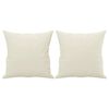 vidaXL 2-osobowa sofa z poduszkami, kremowa, 140 cm, aksamit