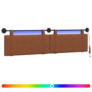 vidaXL Wezgłowie wiszące brązowy Antyczny PU