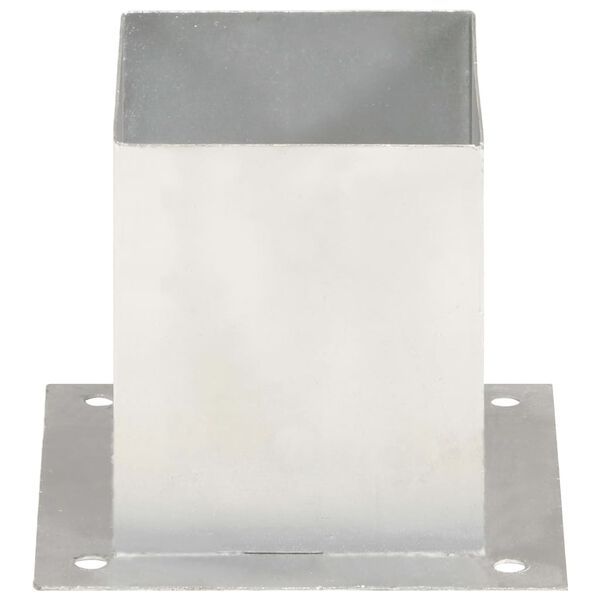 vidaXL Podstawy słup&oacute;w, 4 szt., galwanizowany metal, 121 mm