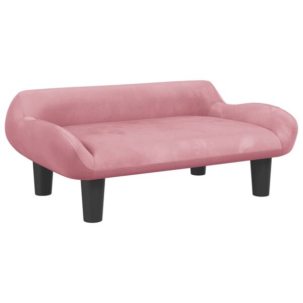 vidaXL Sofa dla dzieci, różowa, 70x40x24 cm, aksamit