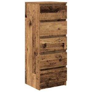 vidaXL Komoda z szufladami Stare drewno 37,5x35x99 cm Drewno klejone
