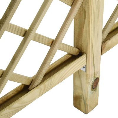 vidaXL Ogrodzenie w formie kratki z pergolą, 300x50x200 cm, drewniane
