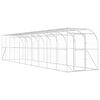 vidaXL Kurnik przy ścianie srebrny 600 x 150 x 215 cm Stal ocynkowana