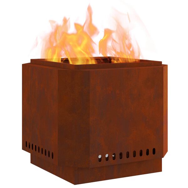 vidaXL Bezdymny kominek ogrodowy Brązowy 58 x 58 x 51 cm