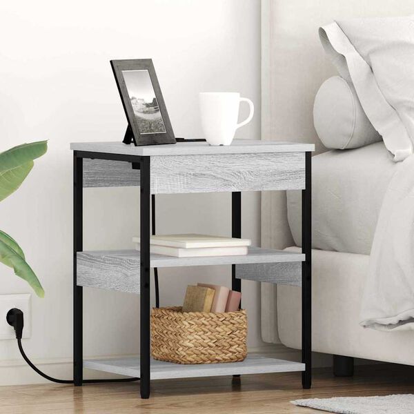 vidaXL Szafka Nocna Szary Sonoma 41 x 31 x 51 cm