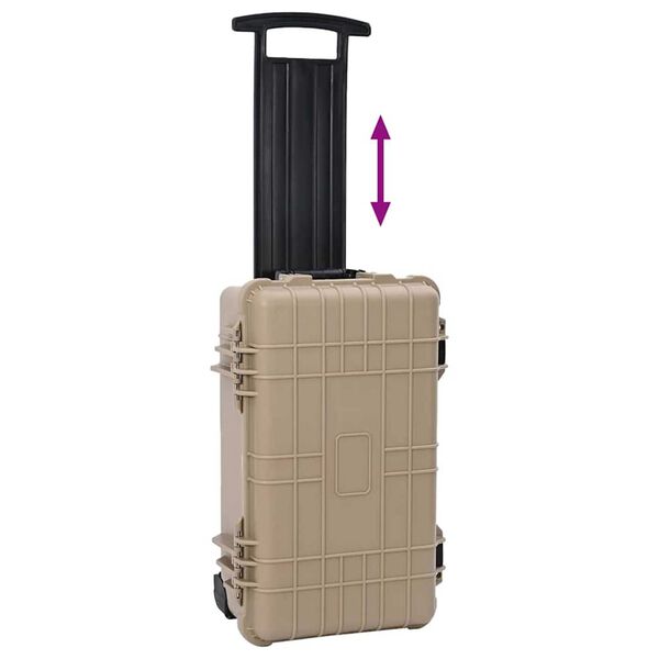 vidaXL Twarda torba piaskowy 56 x 35 x 23 cm Polipropylen i ABS