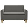 vidaXL 2-osobowa sofa dziecięca, szara, sztuczna sk&oacute;ra