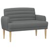 vidaXL Sofa dwuosobowa z guzikowym pikowaniem ciemnoszary tkanina