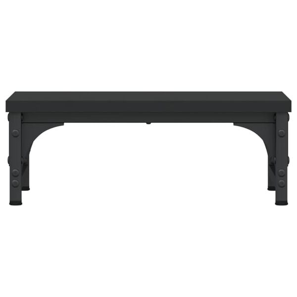 vidaXL Podstawka pod monitor, czarna, 37x23x14 cm