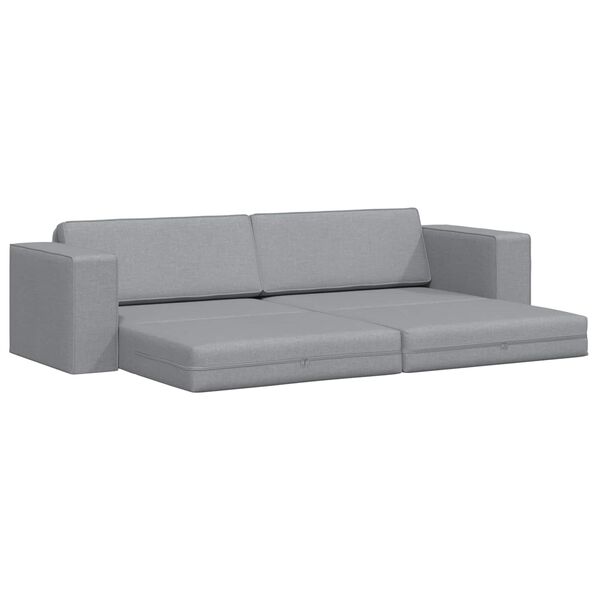 vidaXL Sofa Bed 200cm Jasnoszary tkanina