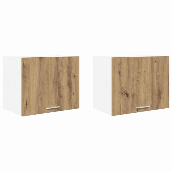 vidaXL Szafka wisząca 2 pcs Dąb rzemieślniczy i biały 50 x 31 x 40 cm