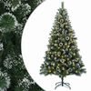vidaXL Sztuczna choinka 120 cm 150 LED Ciepła biel PVC i Metal zielony