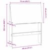 vidaXL Tapicerowane wezgłowie Czarny 75 cm Lite drewno sosnowe