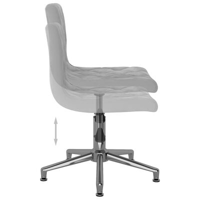 vidaXL Obrotowe krzesła stołowe, 2 szt., jasnoszare, obite aksamitem