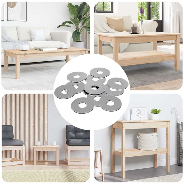 vidaXL Podkładki 9000 pcs Srebrny Żelazo