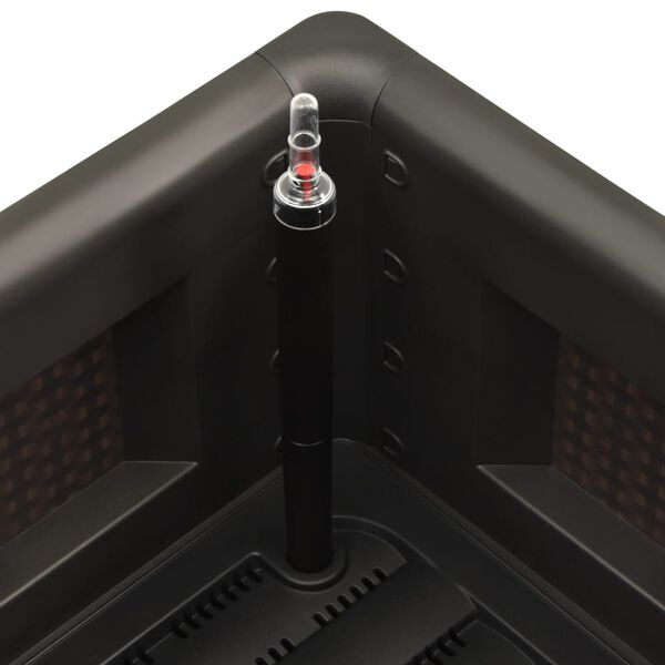 vidaXL Podwyższona donica z systemem podlewania, antracyt, 43x43x33 cm