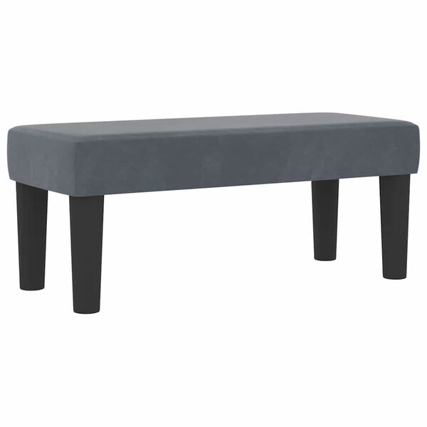 vidaXL Ł&oacute;żko sprężynowe z materacem ciemno szary 80 x 200 cm Aksamit