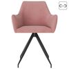 vidaXL Krzesła stołowe, 2 szt., różowe, obite aksamitem