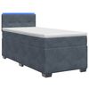 vidaXL Ł&oacute;żko Box Spring z materacem i LED ciemnoszary Pojedynczy Welur