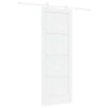 vidaXL Drzwi przesuwne 78 x 211 cm Drewno inżynieryjne Biały
