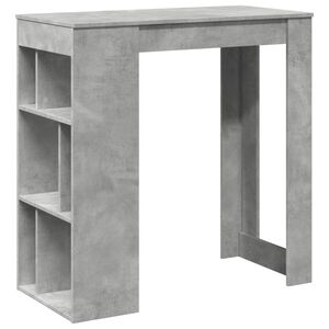 vidaXL Stolik barowy z przegrodami, szarość betonu, 102x50x103,5 cm