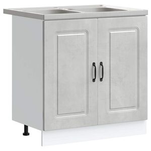 vidaXL Szafka kuchenna Kalmar Betonowy szary 80 x 46 x 81,5 cm