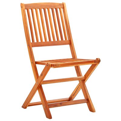vidaXL Składane krzesła ogrodowe, 8 szt., lite drewno eukaliptusowe