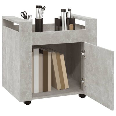 vidaXL Półka pod biurko, betonowa szarość, 60x45x60 cm
