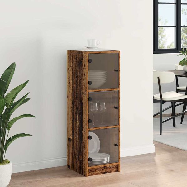 vidaXL Highboard Stare drewno 35 x 37 x 109 cm Materiał drewnopochodny