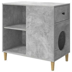 vidaXL Koty Dom Betonowy 72 x 42.5 x 70 cm Materiał drewnopochodny