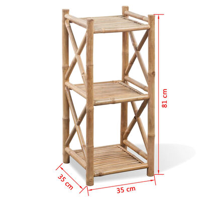 3 poziomowa bambusowa półka