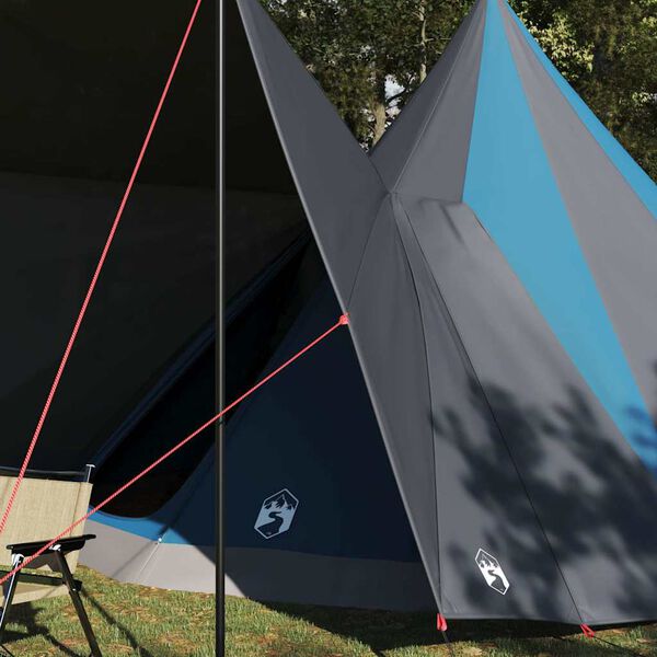 vidaXL Rodzinny namiot tipi Niebieski i szary 510 x 690 x 330 cm