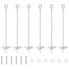 vidaXL Kotwa ziemna 6 pcs srebrny &Oslash;10 x 50 cm Galwanizowany metal