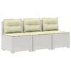 vidaXL Sofa ogrodowa 3-osobowa z poduszkami w rattanowym wyglądzie
