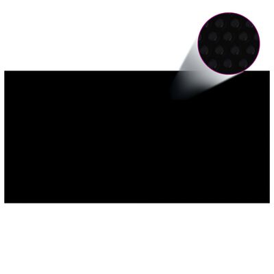 vidaXL Pokrywa na basen, czarna, 549 x 274 cm, PE