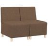 vidaXL Modułowa sofa bez podłokietnik&oacute;w 2 szt. Brązowy tkanina