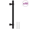 vidaXL Uchwyty do szafek, 10 szt., czarne, 128 mm, stal nierdzewna