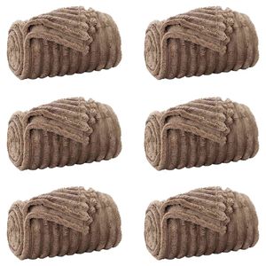 vidaXL Koce narzutowe 6 szt. Camel 240 x 220 cm 8.24 kg Polar