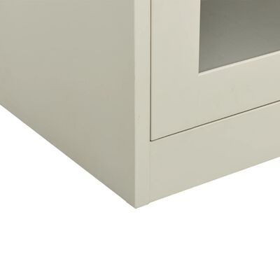 vidaXL Szafka biurowa z doniczką, jasnoszara, 90x40x128 cm, stalowa