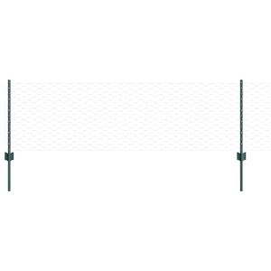 vidaXL Sześciokątne ogrodzenie z słupkiem 10 x 0,6 m Stal pokryta PVC