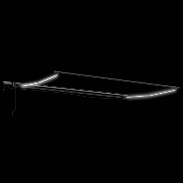 vidaXL Ręczny ramowy zewnętrzny markizowy z LED Antracyt 4 &times; 3 m