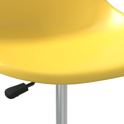 vidaXL Obrotowe krzesła stołowe, 4 szt., żółte, PP