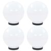 vidaXL Lampy ogrodowe LED, 4 szt., kuliste, 20 cm, PMMA