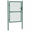 vidaXL Brama ogrodzeniowa stalowa 100x125 cm zielona