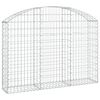 vidaXL Łukowaty kosz gabionowy 150x30x100/120 cm, galwanizowane żelazo