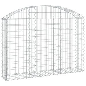 vidaXL Łukowaty kosz gabionowy 150x30x100/120 cm, galwanizowane żelazo